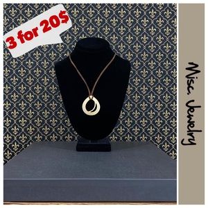 Leather Bound Pendant Necklace